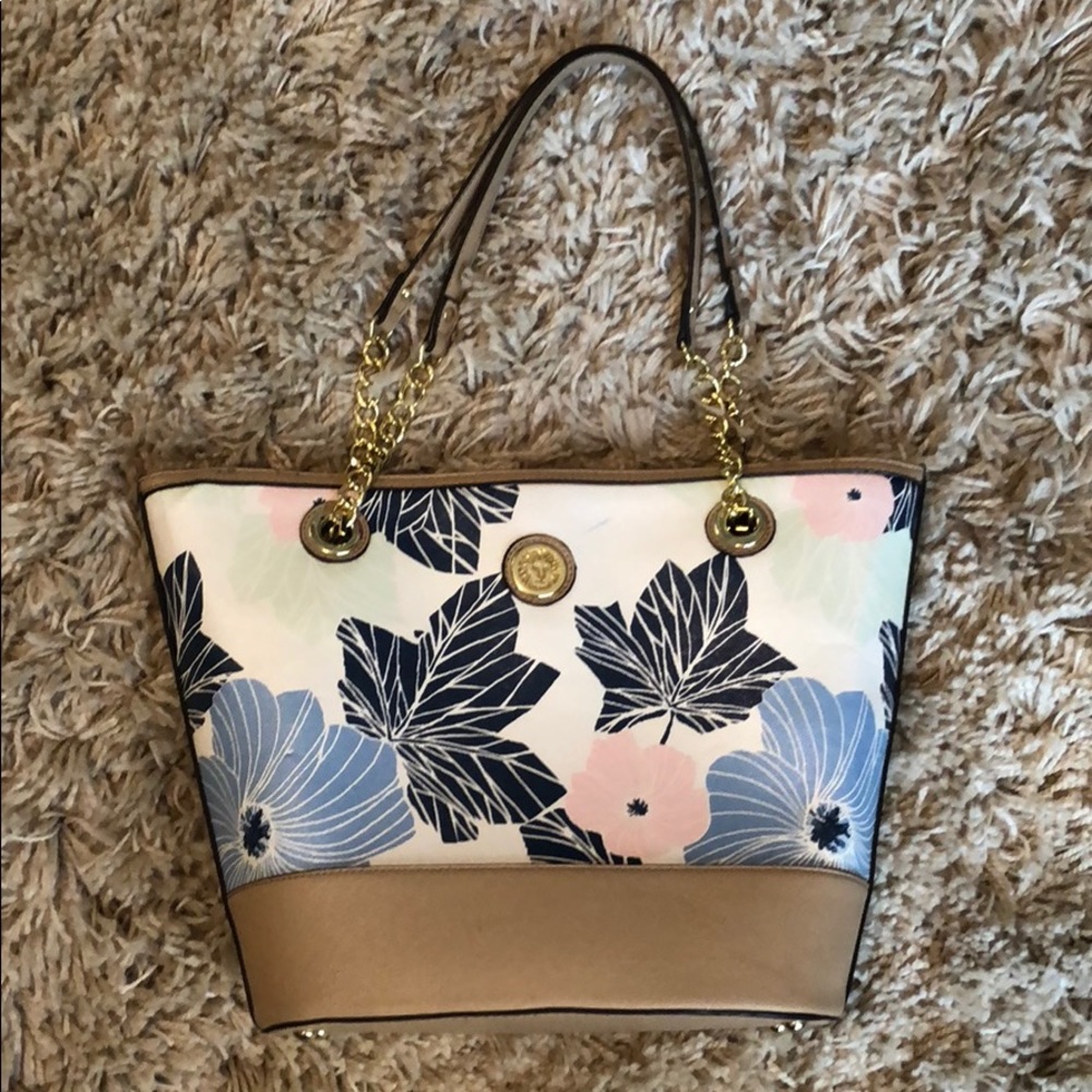 🔺SOLD🔺Anne Klein Blue Flower Tote 🌸